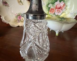 Vintage cut glass sugar sifter/muffineer