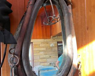 Antique Horse Harness Collar Mirror