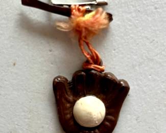 Vintage Baseball & Mitt Cracker Jack Charm