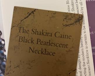 Shakira Caine Black Pearlescent Necklace- Franklin Mint Exclusive