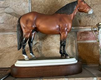 Boehm porcelain figurine of the champion harness racing horse, Adios