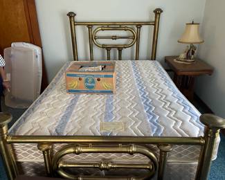 Beautiful Antique Art Deco Brass Bed