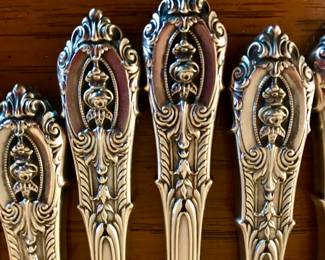 Wallace Rose Point Sterling Silver 12 place setting- total of 60 pcs