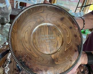 Silver Plated Tray Trophy 
“Gay Skipper”. "The Ashland," "The Red Mile," "1974," and "1:57"