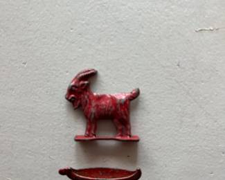 1940’s Metal Goat & Canoe Cracker Jack charms