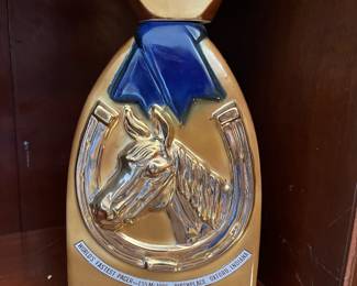 commemorative decanter of Kentucky Straight Bourbon Whiskey honoring the horse Dan Patch, "The World's Fastest Pacer". 