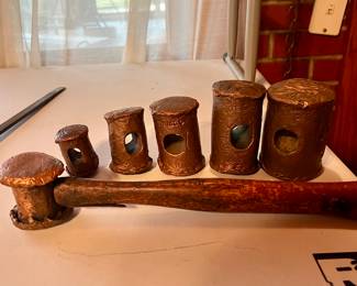 Antique Temco Copper Mallet Set