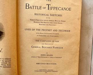 1889 The Battle of Tippecanoe, Tippecanoe Publishing Co., Lafayette, IN