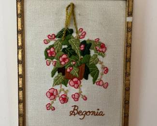 Antique Framed Hand Embroidery