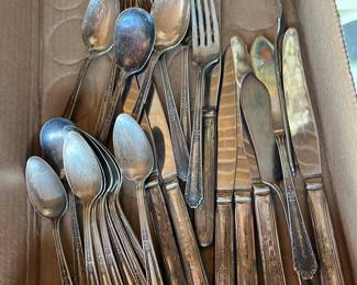 Set of Antique Silver Plated Flatware
