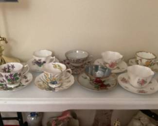 Vintage tea cup collection including some Shelly and Royal Albert and others