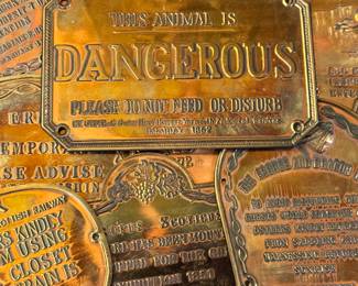 Brass sign plates
