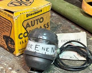 Vintage Dinsmore Auto Compass, New In Box.