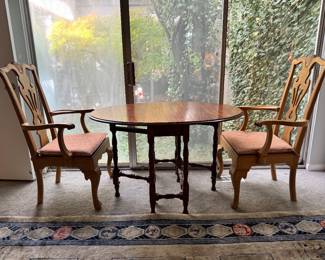 Pair, Queen Anne Chairs, Jacobson's (1980s)