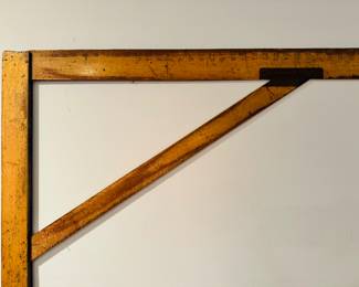 Antique Wood and Brass T-Square