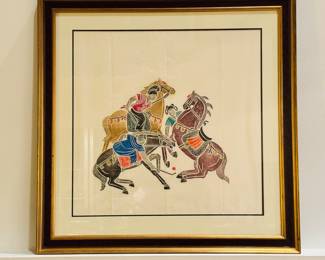 Framed Japanese Woodblock Print, Imported, Pebble Beach Gallery