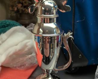 Vintage Restoration Hardware Rooster Silver Plated Cocktail Shaker