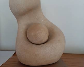 Walter Hannula's stone sculpture 'Mother and Child'