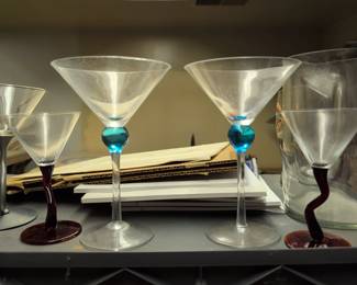 Bombay Sapphire Martini Glasses