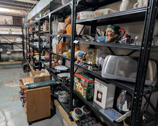 Many Metal Shelving Units*

*Due to the amount of merchandise, shelves cannot be taken until after the sale.