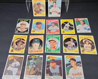 Lot #17 - 1959 Topps Baseball Lot (14 Cards) – Carl Furillo, Joe Gordon, Frank Thomas, Managers & More