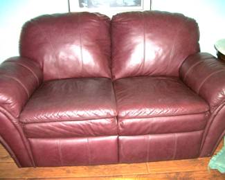 leather love seat