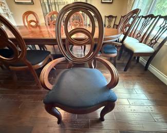 American Drew Advocate Series dining table, lighted hutch and granite-top buffet available for presale. Call 562-254-2597 for details.