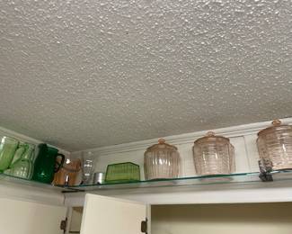 Depression Glass Cookie Jars