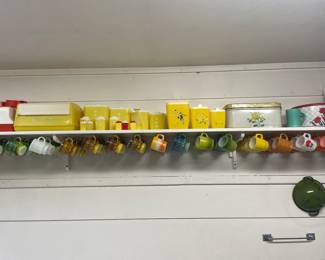 Fire King Kimberly Mugs, Vintage Kitchen Sets, etc.  