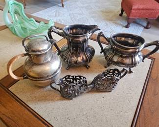 Silver plate collection $20 all four pieces