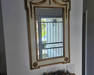Entry way mirror and matching shelf $75