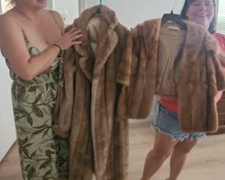 I believe the one on the left is artificial $50, the smaller one is an actual mink $60