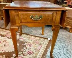Ethan Allen Side Table Drop Leaf
