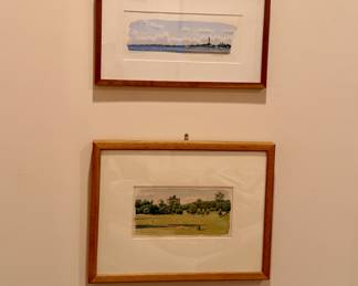 Frederick Brosen (American, b. 1954) Original Watercolors;  Provincetown (top)