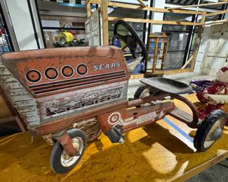 Vintage tractor, toys