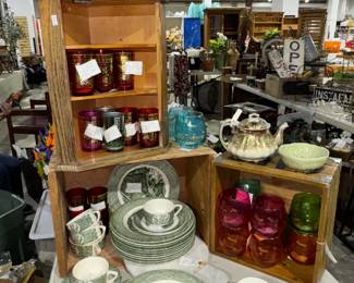 China, glasses, tea pot