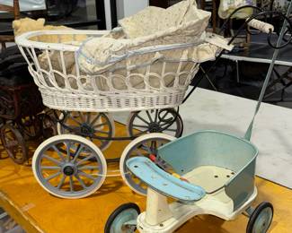 Vintage baby buggy, vintage toy, scooter