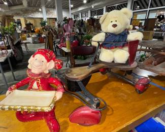 Antique toys, bears