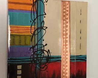 Enamel on copper wall hanging by Scott Palmer