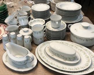 Set of vintage Johann Haviland Forever Spring pattern china dinnerware