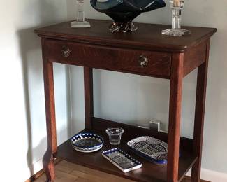 Antique oak side board or server