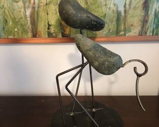 Emo Formichi metal sculpture of two cranes