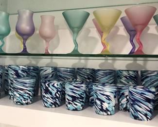 Hand-blown Murano-style tumblers and fun drinkware