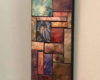 Enamel on copper “Metal Quilt” wall hanging by Kim Eubank William Armstrong