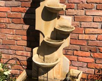 Impressive cast stone water fountain