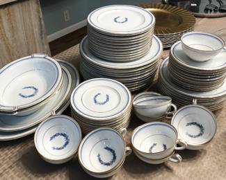 Set of vintage Charles Ahrenfeldt Limoges Ludovic pattern china dinnerware