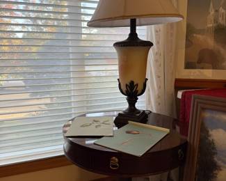 Lamp and table each selling separately