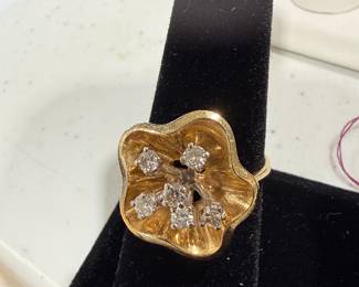 Custom-made 14kt and Diamond Ring