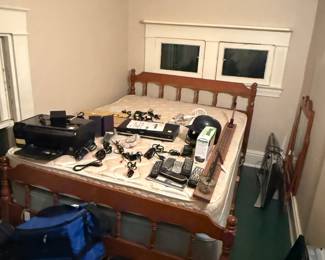 Bed with headboard and footboard $75