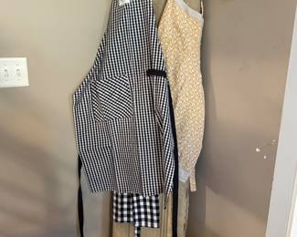 Aprons and vintage shutter
